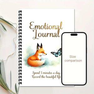 Cảm Xúc Xoắn Ốc Fox Xoắn Ốc Máy Tính Xách Tay Tạp Chí Cho Nam Giới Phụ Nữ 200 Trang Cổ Lớn Cổ Điển Giới hạn Bằng Văn bản Quà Tặng Cuốn Sách Bóng - Product Image 3