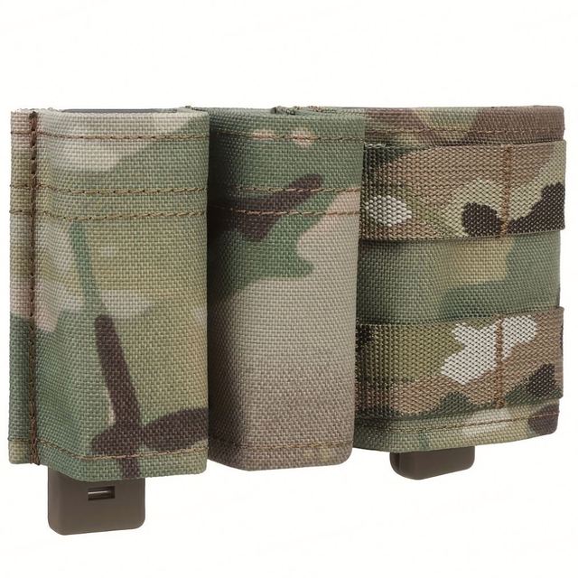 Artex Tactical 9mm + 5.56 Triple Molle Magazine Pouches Open Top Mag Pouch for Vest Accessories Bag