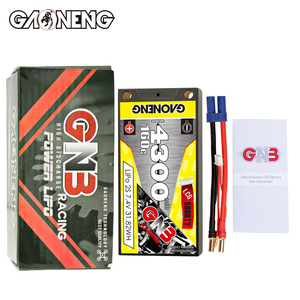 เคสแข็งทรงหัวกระสุน gnb gaoneng 4300mAh 2S 7.4V 160C 5mm LCG Shorty บางเฉียบสั้นมากเคสแข็ง RC LiPo แบตเตอรี่ RC 1:12รถ1:10 - Product Image 6
