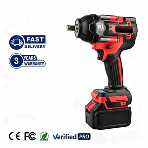 Cordless Impact <b>Wrench</b> Kit 20V Lithium-Ion Brushless Motor 1/2-Inch Drive 380N.m Torque 3kg Weight 6 Sockets Charger Adjustable - Product Image 1
