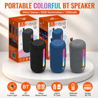 Speaker Portabel JB-770 Warna-warni BT 5Wx2 Suara Stereo Diafragma Ganda Lampu RGB Speaker Nirkabel dengan Type-C TF USB