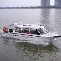 <strong>Best</strong> <strong>Selling</strong> Direct Manufacturer 25Ft/7.5m Aluminum Enclosed Cabin Cruiser 12-14 Seats High Speed Sport Yacht