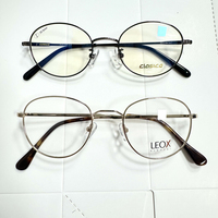 Déstockage d'usine, montures de lunettes rondes en métal mixte, montures de lunettes optiques à monture complète, montures de lunettes de mode de haute qualité unisexes