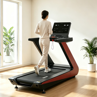 Cinta de correr comercial con motor de CA de 3HP, correa amortiguadora, velocidad ajustable, inclinación, equipo de entrenamiento físico para gimnasio en casa