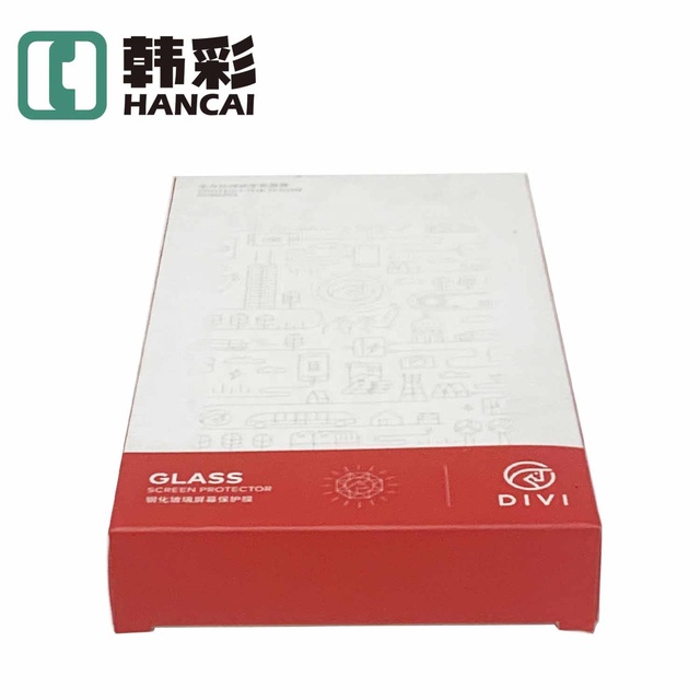 Custom Kraft Paper Tempered Glass Screen Protector Packaging Boxes Embossed Waterproof Features Sponge for Mobile Accessories