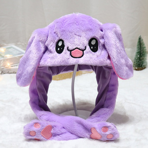 <span class=keywords><strong>Gorro</strong></span> de Conejo de Peluche con Orejas Móviles para Niños al por Mayor para Navidad Otoño/Invierno - Product Image 4