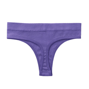 Russe vente chaude string fileté femmes fichier grande taille taille basse sport Fitness Yoga sans couture t-pantalon sous-vêtements - Product Image 5