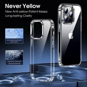 Custom LOGO Luxury Phone Case For Samsung 24 Transparent TPU 9H Glass Shockproot Cell Mobile Phone Cases For IPhone 12 13 14 15