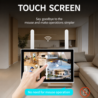 Kit de système de caméra de sécurité solaire sans fil à écran tactile 4CH/8CH avec moniteur NVR, caméras de surveillance sans fil HD 4MP