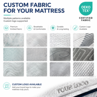 Matelas en mousse double avec housse en tissu durable, emballage compressé facile à transporter, mobilier de chambre, personnalisation en usine