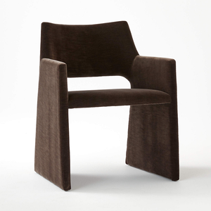 Sedia da Pranzo in Stile Americano con Telaio in Compensato, Schiuma ad <span class=keywords><strong>Alta</strong></span> Densità e Rivestimento in Velluto per Sala da Pranzo - Product Image 1