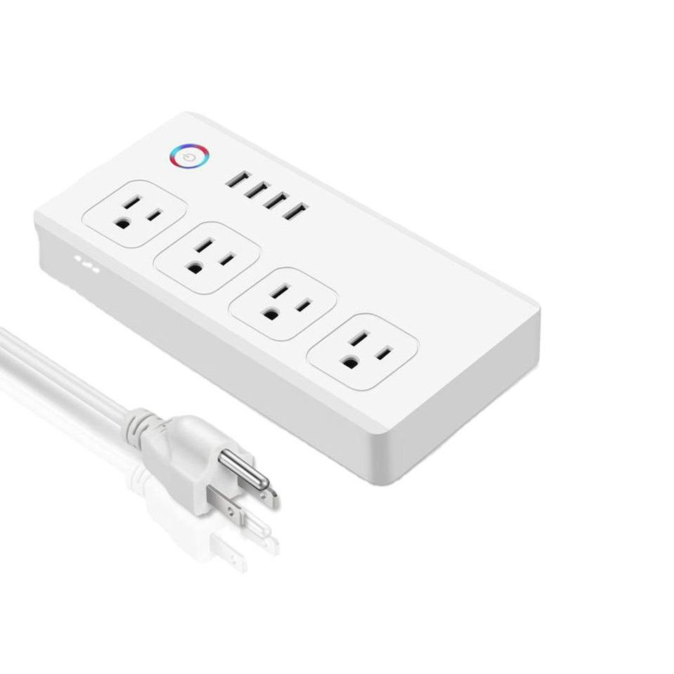 HONPNK US Standard Smart Plug Wifi With Voice Control Smart Home Plug US 4AC 4USB Smart Insertion AU EU UK