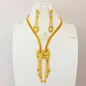 Golden Star Jewelry custom Luxury 18k brass jewelry two piece set for women