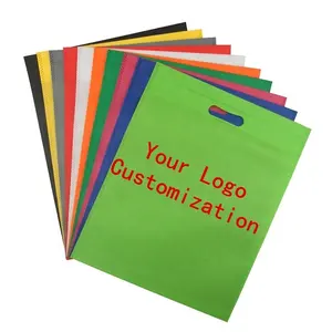 customized logo printing reusable non woven die cut handle garment POLO carrier carry shopping bags