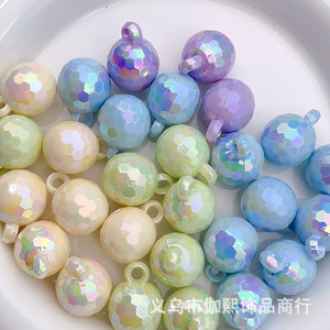 Plastic Resin 16mm Multi Faceted Pendant Beads Diamond Pattern Diy Jewelry Making Supplies <b>Car</b> <b>Ornament</b> Accessories Material - Product Image 2