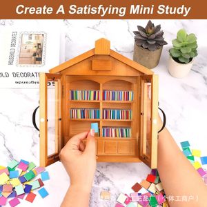 Mori Hyakuman Wooden Mini Bookshelf <b>Desktop</b> Storage Display <b>Shelf</b> Natural Wood Color Rectangle Standing Type Birthday Gift - Product Image 3