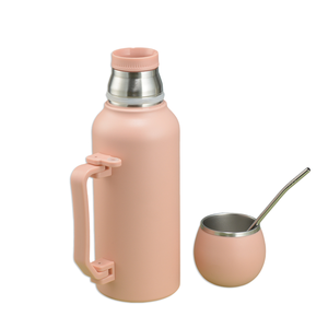 Custom 1300ml in acciaio inox termosifone sottovuoto isolato thermos con 1.3 L Yerba <span class=keywords><strong>Mate</strong></span> Travel Pot con coperchio calcio e Bombilla - Product Image 4
