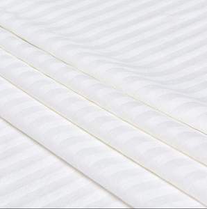 Tissu rayé tissé peigné écologique en coton pour draps d'hôtel, largeur 116 pouces, pour hôtels, maisons, hôpitaux, motifs unis 1 cm, 3 cm - Product Image 2