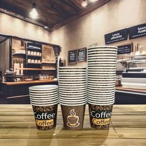 แก้วกาแฟแบบใช้แล้วทิ้งสองชั้น ย่อยสลายได้ ผลิตจากกระดาษสังเคราะห์ ลายนูน ปรับแต่งได้ พร้อมโลโก้ตามสั่ง สำหรับร้านอาหาร - Product Image 5