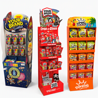 Présentoir en carton sur pied, unité de présentation au sol (FSDU), présentoir promotionnel en carton ondulé pour supermarché et magasin