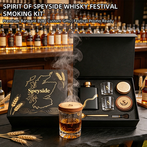 Kit de fumage de whisky <span class=keywords><strong>Speyside</strong></span> de qualité supérieure en gros, ensemble d'outils de bar de luxe avec torche et couvercle de fumage en bois pour cocktails Old Fashioned - Product Image 2