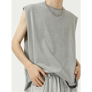 Camiseta Deportiva sin Mangas para Hombre, Holgada, Lisa, Blanca, Personalizable, para Fitness, Ropa Moderna para Hombre - Product Image 1