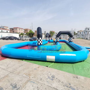 Arena inflable gigante para carreras de coches de choque, pista de carreras de karts para niños y adultos - Product Image 2