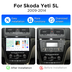 วิทยุติดรถยนต์ Junsun Android 2 Din ระบบไร้สาย CarPlay สำหรับรถยนต์ SKODA Yeti 5L ปี 2009 2010 2011 -2014 พร้อมระบบนำทาง GPS และเครื่องเล่นมัลติมีเดีย - Product Image 2