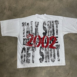 Stampa personalizzata DTG e DTF produttore Streetwear Oversize 250g acido lavaggio bianco Vintage Boxy Fit t-shirt e t-shirt alla moda Y2K - Product Image 3