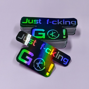 Etiquetas de PVC holográficas autoadhesivas impermeables personalizadas, material láser para impresión UV, logotipo personalizado, pegatina de vinilo PVC PP troquelada. - Product Image 5