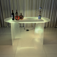 Table de mariage en acrylique personnalisée, moderne, élégante, transparente, pour desserts, fêtes, banquets, événements, décoration de scène de mariage