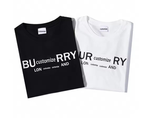 T-shirt en jersey 100 % coton de haute qualité, coupe classique, pour hommes, vente en gros, poids lourd, luxe, 300 GSM, streetwear, respirant - Product Image 5