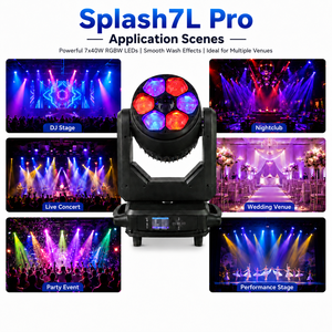 Splash7L Pro 7x40W Bee Eyes <b>LED</b> Moving Head Light with Pan Tilt DMX for Professional Stages - Product Image 6