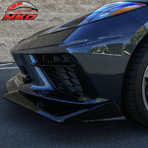 Protector de Parachoques Delantero para Chevrolet Corvette C8 2020-2025, Estilo 5VM, 5 Piezas, ABS, Negro Brillante, Difusor, Protector de Mentón - Product Image 4