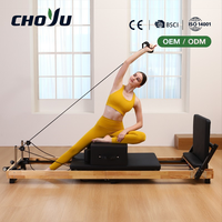 Machine de Pilates pliable en bois avec repose-épaules rembourré, certifiée REACH, OEM ODM, logo personnalisé pour usage en studio ou club