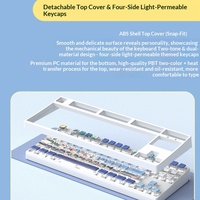 Teclado Mecánico para Juegos con Cable USB de 87 Teclas, Retroiluminado, con Teclas ABS Transparentes de Doble Capa Estilo Pudding de Leche, Personalizable