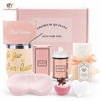 Coffret Cadeau de Parfums d'Ambiance Relaxants et Anti-Stress pour Femme avec Bougie en Cire de Soja pour la Méditation et la Décoration