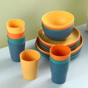 Bộ đồ ăn bằng rơm lúa mì thiết kế hiện đại, tùy chỉnh số lượng lớn, có thể tái sử dụng, đạt chuẩn thực phẩm, dùng cho khách sạn - Product Image 3