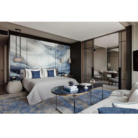 Ensemble de mobilier contemporain pour suite d'hôtel, ensemble personnalisé pour chambre et salon, fabricant de mobilier pour projets contractuels