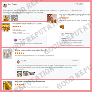 ไฮไลท์เตอร์แต่งหน้า MLM สูตรเฉพาะ ช่วยเพิ่มความกระจ่างใสให้ใบหน้า กลิตเตอร์บรอนเซอร์ สีขาวมุก สีโรสโกลด์ ให้ผิวเปล่งประกาย แต่งหน้าให้เปล่งประกาย น้ำมันชิมเมอร์สำหรับผิวกาย - Product Image 6