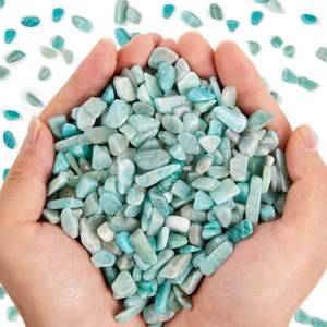 Cristalli di amazzonite verde naturale alla rinfusa 0.9 Lb/405g piccoli trucioli di pietra di cristallo ciottoli decorativi per <span class=keywords><strong>la</strong></span> decorazione della casa - Product Image 1