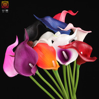 Fleur artificielle de calla blanche de haute qualité, toucher doux, en PU, pour mariage, arrangement de table, décoration intérieure/extérieure, vente en gros