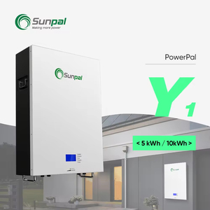 แบตเตอรี่ลิเธียมไอออน Sunpal Lifepo4 สำหรับ 48V 100Ah/200Ah 5-10kWh รองรับระบบไฮบริดกริด ติดผนัง รับประกัน 5 ปี - Product Image 1