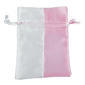 <b>Small</b> <b>White</b>/Pink Party Favor <b>Bag</b> - Product Image 1