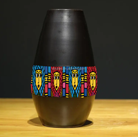 Vase de style éthiopien napperon décoratif en tissu ceinture de chaise cravates chemin de table pour la décoration de mariage et d'événements