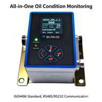 Analyseur industriel en ligne de particules et d'humidité d'huile ISO4406 pour l'aviation, les systèmes hydrauliques, les transformateurs et les turbines, avec écran OLED large