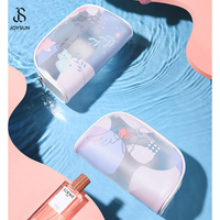 Sac de voyage JOYSUN aux couleurs Morandi, sac de toilette transparent en TPU, sac de maquillage imperméable en PVC pour femmes