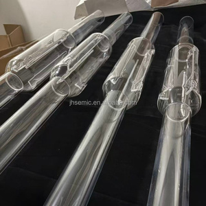 התאמה אישית של צינור זכוכית קוורץ שקוף עמיד בחום עם קצוות מתרחבים ומלוטשים - Product Image 1