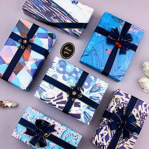Wholesale High Quality Birthday Tissue <b>Rolls</b> <b>Blue</b> Graffiti Abstract Packaging Wrapping <b>Paper</b> <b>Roll</b> Uperior Craftsmanship - Product Image 4