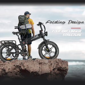 2024 <span class=keywords><strong>SAMEBIKE</strong></span>, Marco plegable de 20 pulgadas, 17Ah, 1200W, todoterreno, <span class=keywords><strong>1000W</strong></span>, neumático grueso, bicicleta de montaña eléctrica negra mate - Product Image 4